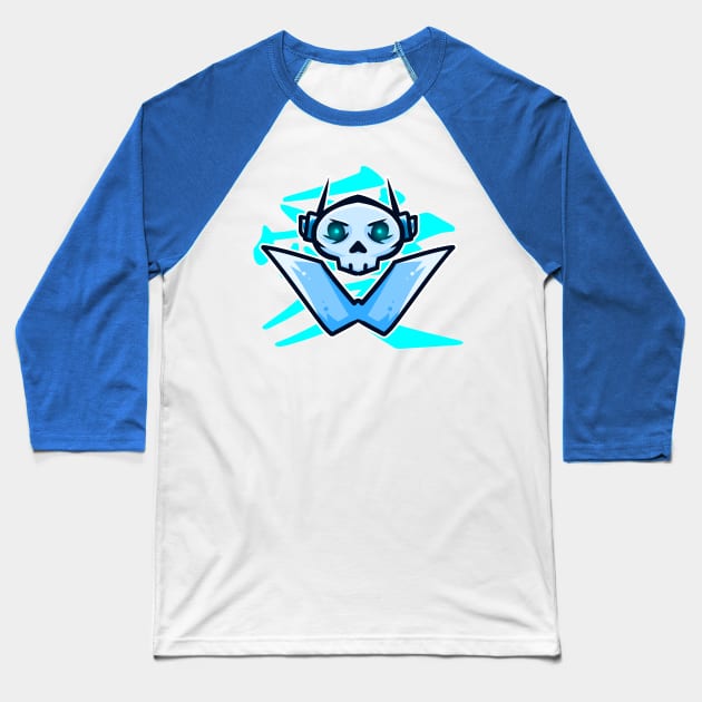 ICE SKULL Illustrations Baseball T-Shirt by Aldyz